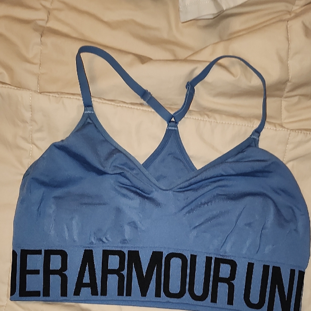 Under Armour Women's Strappy Blue Sports Bra XL